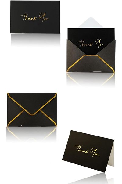 erorex Heavy Duty Gold Thank You Cards 18 Pack 4X6 Inches Baby Shower Wedding Small Business Graduation