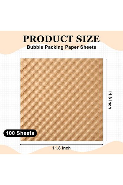 erorex Bubble Paper Protective Wrap 100 Sheets 11.8 X 11.8 Inch Paper Sustainable Alternative To Plastic