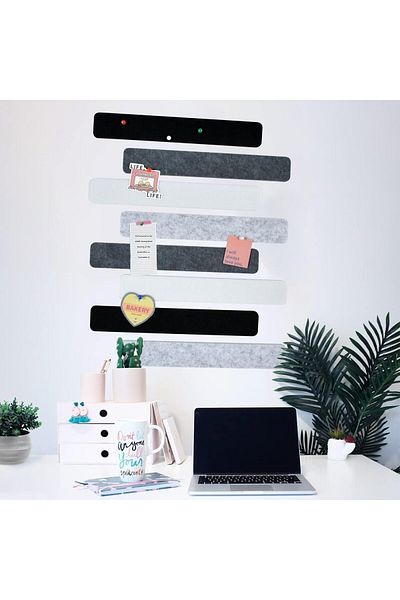erorex 8 Pcs Cork Board Strips With 30 Pushpins Self Adhesive Bulletin Board Strips No Damage For Wall