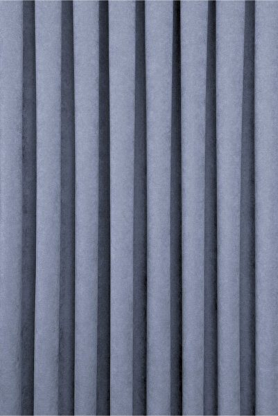 MARİTSA Κουρτίνα φόντου - Σειρά Velmatt Velvet Effect High Gramage Blue Tight Pleat (1x3) Μονόφυλλο