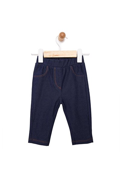 ebebek Hello Baby HelloBaby Kız Bebek Denim Görünümlü Tayt İki İplik Reçme İn...