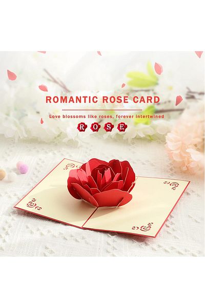 erorex Rose 3D Pop Up Card Valentines Day Card With Envelope Valentines Card Mothers Day Card Mom