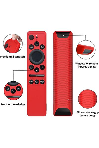 erorex جراب حماية من السيليكون لجهاز التحكم عن بعد للتلفزيون الذكي Samsung Bn59 01311، غطاء بطارية مضاد للصدمات ومضاد للانزلاق