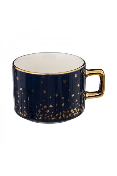 Secret de Gourmet Set of 4 cups with stand, Golden Stars, 170 ml