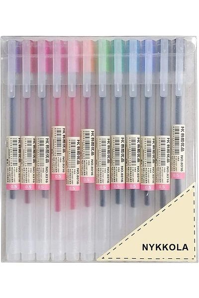 erorex Japanese Style Gel Ink Pen 0.5Mm Colorful Fine Ballpoint Maker Pen For Office School Stationery