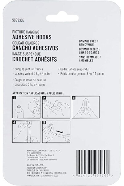 erorex 12 قطعة من شرائط تعليق الصور اللاصقة المقاومة للتلف باللون الأبيض 1.6 × 4.8 سم