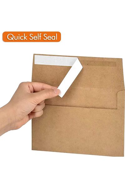 erorex Envelopes For Invitation Kraft Envelopes A7 Envelopes For Invitations Wedding Baby Shower Brown