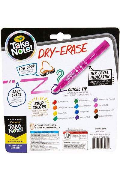 erorex Take Note Dry Erase Markers 12Ct Whiteboard Markers For Teachers Low Odor Chisel Tip School