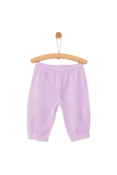 ebebek Hello Baby HelloBaby Kız Bebek Eşofman Alt Fitilli Kadife Örme Kumaş L...