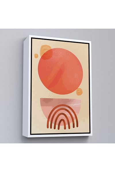 Harita Sepeti Pictură abstractă nordică cu cadru alb