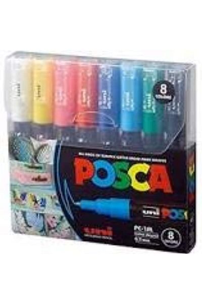 erorex Posca Uni Marker Paint 0.7 1 Mm Extra Fine Tip Pc 1Mc Set8