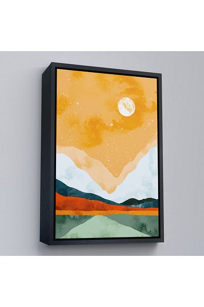 Harita Sepeti Pictură abstractă de vară cu cadru auriu