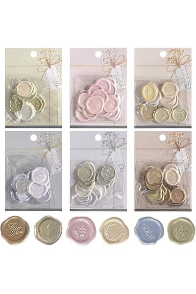erorex 108 Pcs Wax Seal Stickers For Wedding Invitations Self Adhesive Envelope Sealing Stickers Pre Made