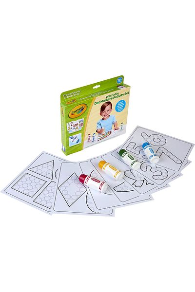 erorex Washable Dot Markers Activity Set 30 Toddler Coloring Pages And 4 Washable Markers Dot Paints For