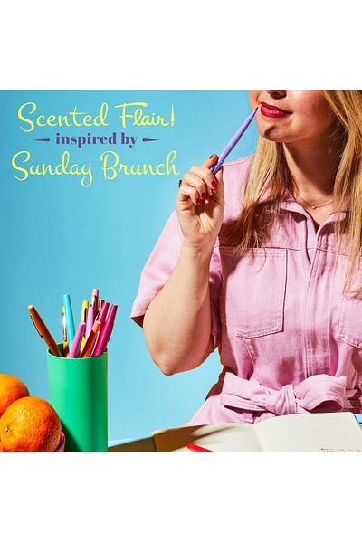 erorex Flair Sunday Brunch Scented Felt Tip Pens Assorted Colors Medium Point 0.7Mm 16 Count