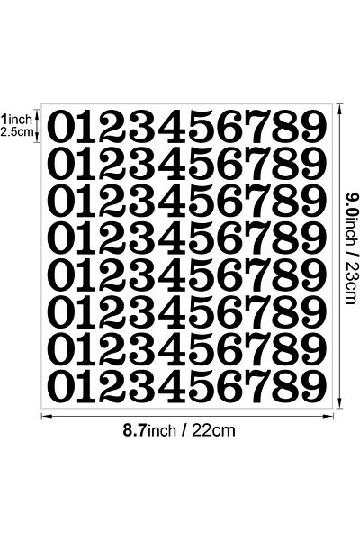 erorex 10Pcs Number Stickers 800 Stickers Waterproof Vinyl Number Stickers 0 9 Continuous Number Labels