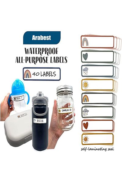 erorex Baby Bottle Labels For Daycare Waterproof Name Labels Self Laminating Write On Personalized Label