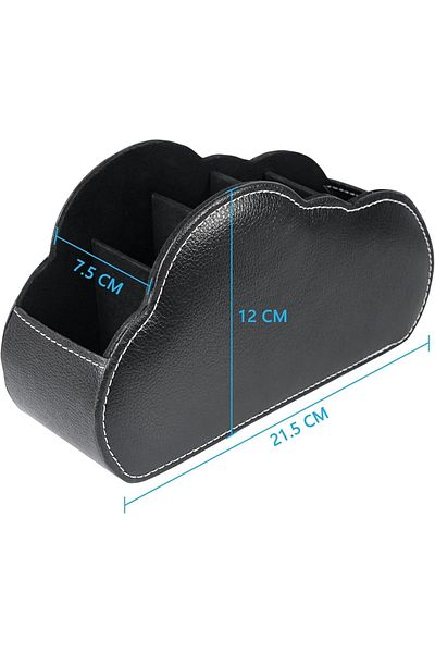 erorex Remote Control Holder With 5 Compartments Tv Remote Holder Caddy For Table Pu Leather Cloud Shape