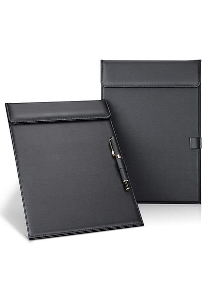 erorex 2 Pack Black Clipboards Leather A4 Letter Size With Pen Holder Ideal For Nurses Classroom Office