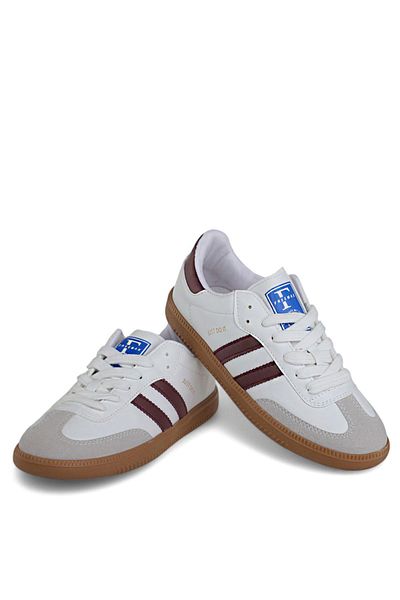Freemax Adidași unisex - Pantofi sport elastici, albi-galbeni