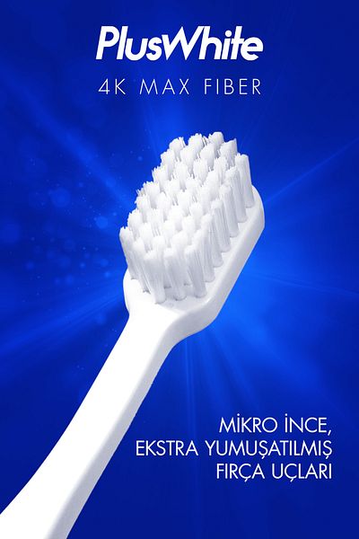 Plus White White 4K Max Fiber Toothbrush - with Cover