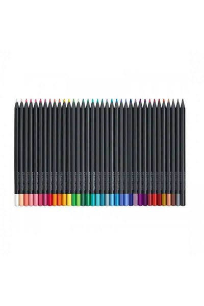 Faber Castell Triangular Colored Pencils Cardboard Box 36 Colors Black Edition