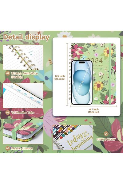 erorex 2024 Planner Weekly And Monthly Planner 2024 From January 2024 December. 6.1 Inch X 8.5 Inch