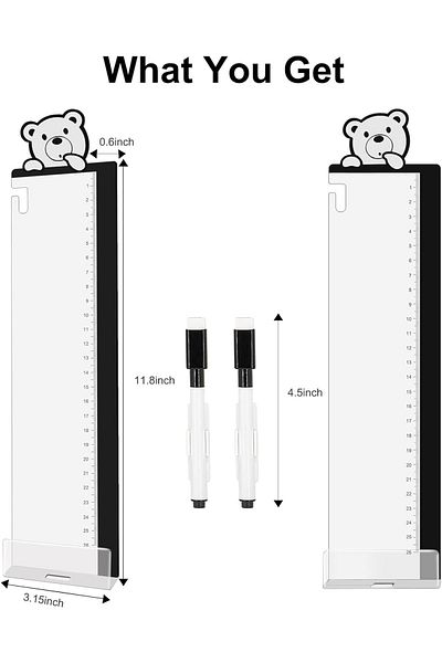 erorex 2Pcs Multifunction Computer Monitor Memo Board Transparent Computer Side Panel Memo Creative