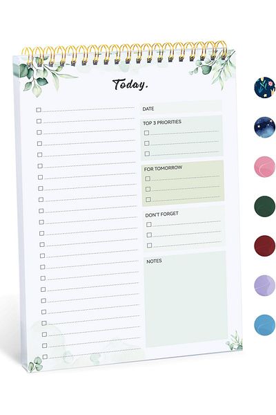 erorex Undated To Do List Notebook For Work Home And School 52 Sheets Reusable Task Planner With Tear Off