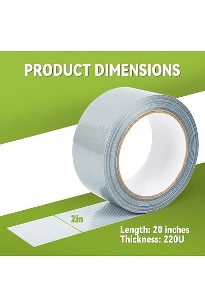 erorex Duct Tape Hi Stick Silver Matt 2 Inch
