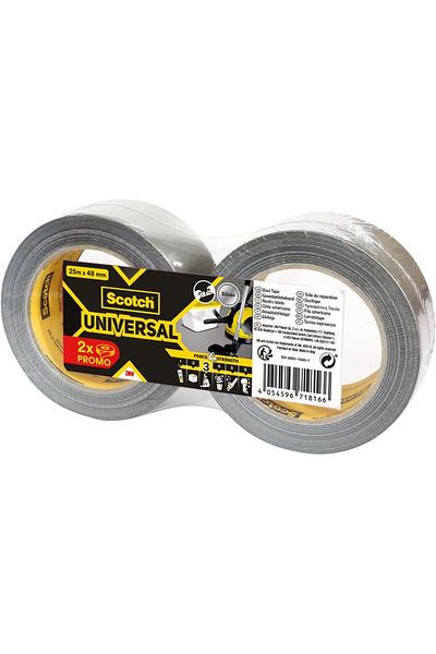 erorex Universal Duct Tape 48Mm X 25M Silver Color For General Purpose Holds Quickly And Reliably For
