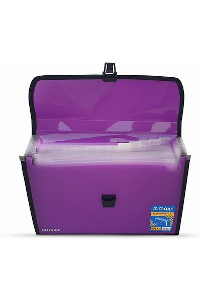 erorex Expansion File 13 Grids Without Handle Purple 13 Pockets Expanding Folders Portable A4 Expandable
