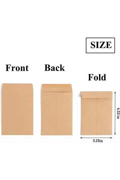 erorex 200 Pack Kraft Small Coin Envelopes Self Adhesive Kraft Seed Envelopes Mini Parts Small Items