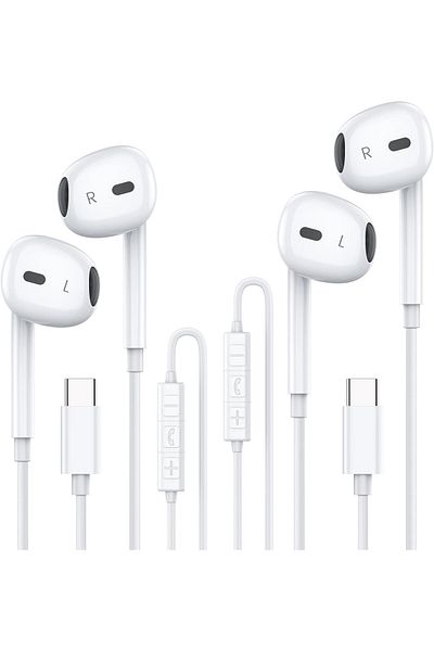 erorex Wired Headphones Super Bass 3.5Mm Earphones Comfortable Half In Ear Earphones With Microphone For