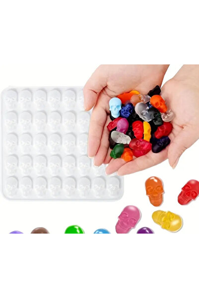 Şenhomee Epoksi silikon jelibon kalıbı , buz kalıbı,çikolata kalıbı kuru kafa şekilli