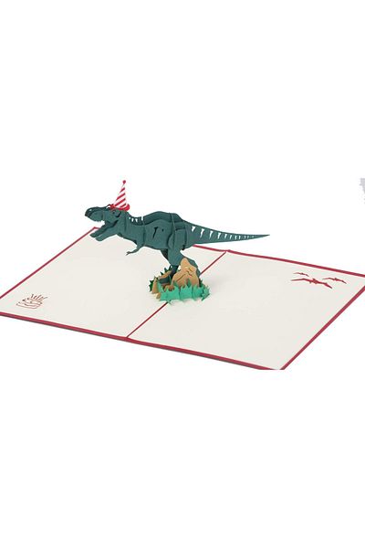 erorex 3D Pop Up Dinosaur Happy Birthday Card Jurassic Tyrannosaurus Card Personalized Kid Funny Greeting