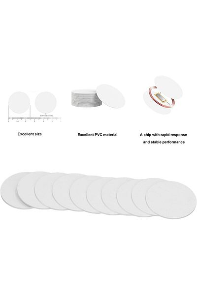 erorex Nfc Label Nfc Label Tag Rewritable 13.56 Mhz 30Pcs Round 25Mm 504 Bytes Memory For Gaming