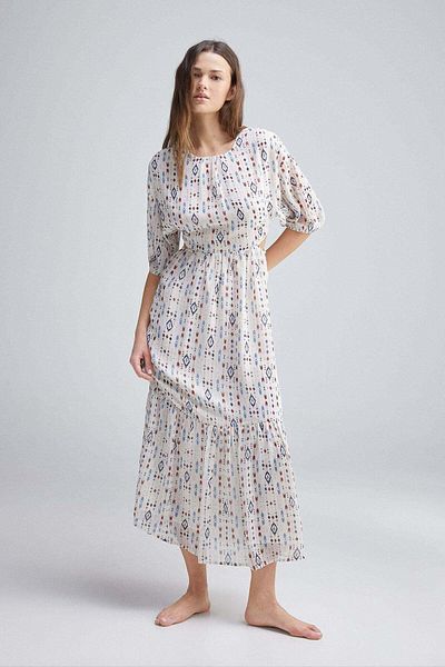 Springfield Neckline Midi Dress