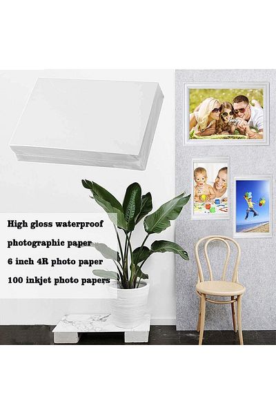 erorex 200 Sheets 4 Inch X 6 Inch 4R High Glossy Photographic Paper Waterproof Professional Photo Paper