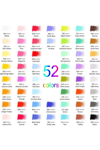 erorex 55 Pack Colored Pencils Set For Adult Coloring 52 Colors Coloring Pencils With Extras Drawing