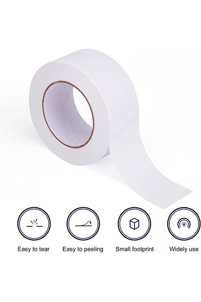 erorex Double Sided Tape 5 Cm X 18.3 M Adhesive Sticky Tape For Arts Crafts Photography Scrapbooking Card