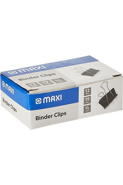 erorex Binder Clip 19Mm Box Of 12Pc Black