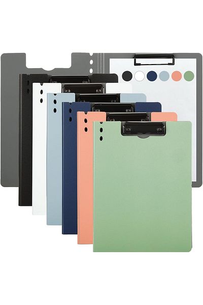 erorex Flip Folder 6 Pcs Clipboard A4 Plastic Clipboard Folder 360° Flip Clip Boards A4 With Cover For