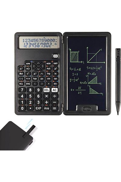 erorex 2In1 Scientific Calculator With Lcd Writing Tablet Lcd Basic Calculator Notepad Professional