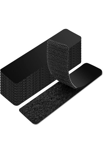 erorex Hook And Loop Strips With Adhesive 48 Sets Double Sided Adhesive Strong Back Adhesive Black