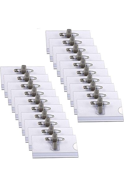 erorex Name Badge Holders Id Tags Name Badge 20 Pcs Plastic Material Flexible Waterproof Dustproof No
