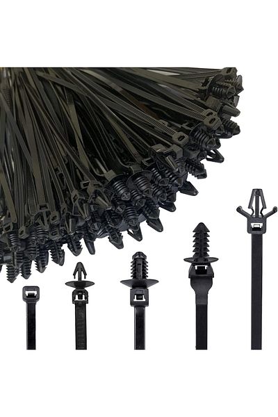 erorex 160Pcs Universal Nylon Push Mount Cable Zip Tie Nylon Self Locking Cable Strap Heavy Duty Nylon