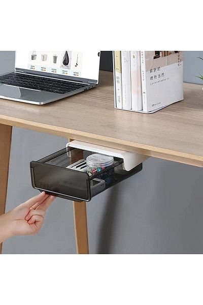 erorex Under Desk Drawer Attachable Under Desk Storage Hidden Self Adhesive Desk Drawer Slide Out Stick On