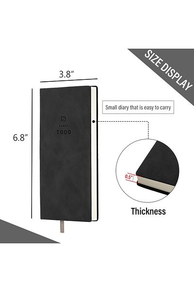 erorex To Do List Notebook 2 Pcs 196 Pages Soft Leather Pocket To Do List Notepad Checklist For Daily