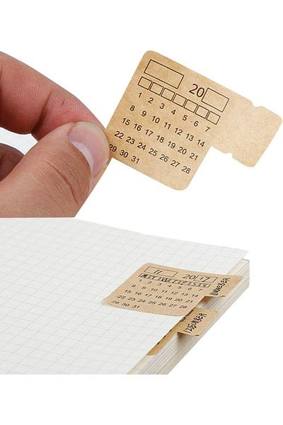 erorex 30 Pcs Calendar Stickers For Planners Self Adhesive Index Tabs Monthly Index Dividers Bullet